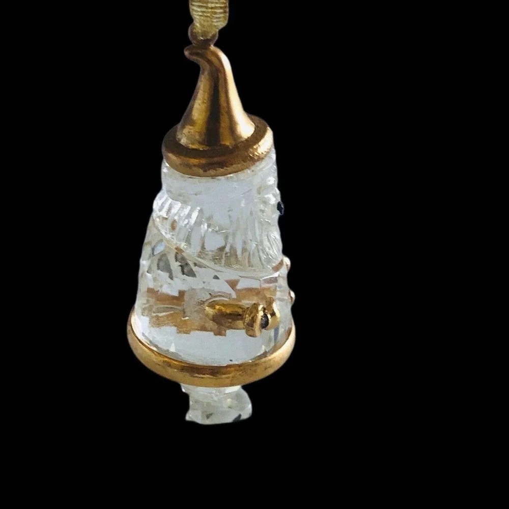 Leaded Crystal With 24 KT Gold Accents, Santa, Christmas Tree Ornament